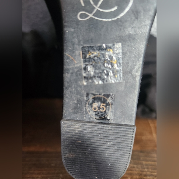 Chinese Laundry Black Faux Suede Over the Knee Slouch Wedge Heel Boot - size 8.5 - Picture 14 of 16